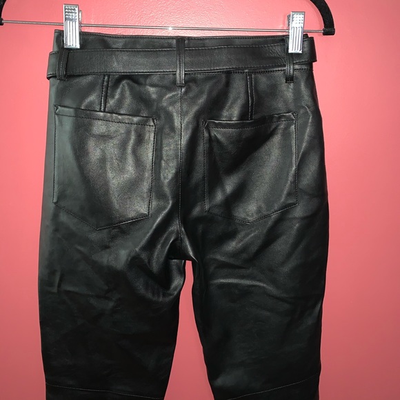 Free People Belted Vegan Leather Skinny Pants - Picture 6 of 8